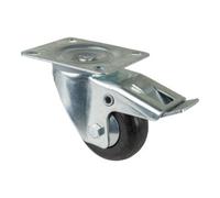 BS Rollen BS Rollen Roulette pivotante avec frein total, diamètre 80 mm, L420.B40 100kg, acier Quantité:1