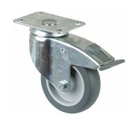 BS Rollen BS Rollen Roulette pivotante C120.A80, Ø 100, L 30mm avec plaque 80kg, caoutchouc Quantité:1