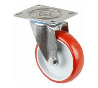 BS Rollen BS Rollen Roulette pivotante, diamètre 100 mm H100.B26 130 kg acier inoxydable Quantité:1