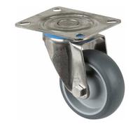 BS Rollen BS Rollen Roulette pivotante, diamètre 100 mm H100.B43 80kg inox Quantité:1