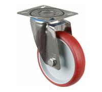 BS Rollen BS Rollen Roulette pivotante, diamètre 150 mm H100.B26 200 kg acier inoxydable Quantité:1
