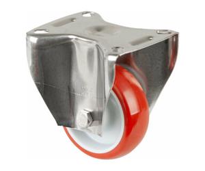 BS Rollen BS Rollen Roulette pivotante, diamètre 80 mm H110.L26 100 kg acier inoxydable Quantité:1