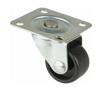 BS Rollen BS Rollen Roulette pivotante F25, avec plaque, diamètre 25, L 14mm, 15kg plastique Quantité:1