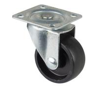 BS Rollen BS Rollen Roulette pivotante F25, avec plaque, diamètre 38, L 18 mm, 25 kg plastique Quantité:1