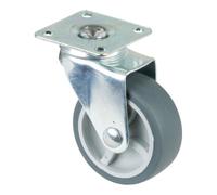 BS Rollen BS Rollen Roulette pivotante F26, avec plaque, diamètre 50, L 18 mm, 40 kg, caoutchouc Quantité:1