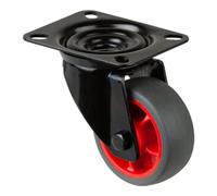 BS Rollen BS Rollen Roulette pivotante L800.B44.081.03 avec plaque, Ø 80 L 32mm, 100kg TPR Quantité:1