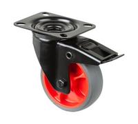 BS Rollen BS Rollen Roulette pivotante L820.B44.101.03 avec plaque, Ø 100, L 32mm 110kg, TPR Quantité:1