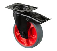 BS Rollen BS Rollen Roulette pivotante L820.B44.126.03 avec plaque, Ø 125 L 32mm, 120kg TPR Quantité:1