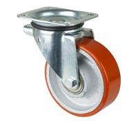 BS Rollen BS Rollen Roulette pivotante N100.C10, avec plaque, diamètre 150, L 40mm 450kg, fonte-polyuréthane Quantité:1