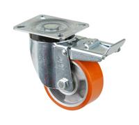 BS Rollen BS Rollen Roulette pivotante N120.B90, avec frein, avec plaque, Ø 100, l 40 mm Quantité:1