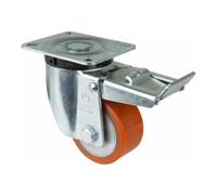 BS Rollen BS Rollen Roulette pivotante N120.B90, avec frein, avec plaque, Ø 80, L 40 mm Quantité:1