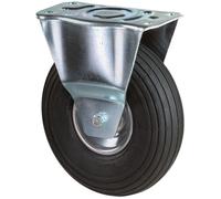 BS Roulettes Roulette fixe diamètre 200mm capacité de charge 75kg roue pneumatique plaque 135x105mm - L410.C90.200