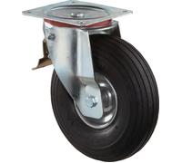 BS Rollen Roue gonflable D. de la roue 260 mm cap. charge 200 kg avec plaque ...