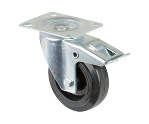 BS Rollen Roues pivotantes élastiques avec frein BS Rollen, noires Ø 100 mm Quantité:1
