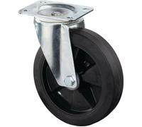 BS Rollen Roulette pivotante BS Rollen, bandage élastique noir Ø 100 mm Quantité:1