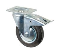 Lenkrollen Caoutchouc 160mm Avec Blocage 138x110mm 135kg Portance Rouleau Roues