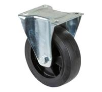 BS Rollen Roulette fixe BS Rollen, bandage élastique noir Ø 160 mm Quantité:1