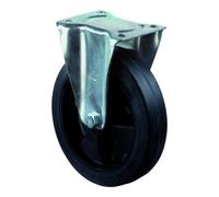 BS Roulettes Roulette fixe B60 diamètre 200mm capacité de charge 300kg pneu plein élastique plaque 138x109mm - L410.B60.200