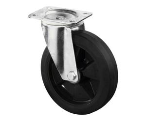 BS Rollen Roulette pivotante BS Rollen, bandage élastique noir Ø 160 mm Quantité:1