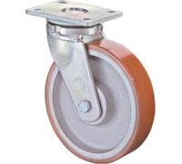 BS Rollen Roulette pivotante pour charges lourdes RC100 diamètre 150mm capacité de charge 800kg roue en polyuréthane plaque 138x110mm - RR100.C10.150