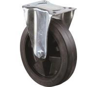 BS Roulettes Roulette fixe B60 diamètre 100mm capacité de charge 140kg pneu plein élastique plaque 104x80mm - L410.B60.100