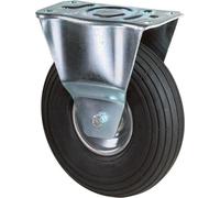 BS Roulettes Roulette fixe diamètre 200mm capacité de charge 75kg roue pneumatique plaque 135x105mm - L410.C90.200