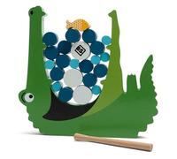Bs Toys Crocodile - Jeu D'Adresse - Développe La Coordination Œil-Main - Jouets en Bois pour Enfants Et Adultes - Convient À Partir De 3 Ans - Vert