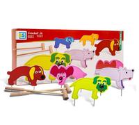 BS Toys Croquet Jr - Jeux De Lancer pour L'Extérieur - À Partir De 3 Ans - Parfait pour Les Anniversaires d'enfants - Jeux De Mouvement pour Enfants - Jardin Mini Golf - Multicolore