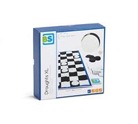 BS Toys Dame XL - Damier Géant en Bois pour Un Plaisir Stratégique - Jeu De Société pour Enfants Et Adultes - Parfait pour Le Plaisir en Famille Et La Réflexion Stratégique - A Partir De 6 Ans