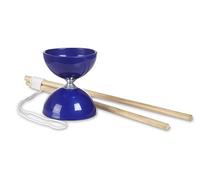 BS Toys Diabolo - Coordination Jeu D'Extérieur Compact - Convient À Partir De 6 Ans - Jeux De Fête d'anniversaire pour Enfants - Plateau De Jonglage Bleu - 43X11X18 cm