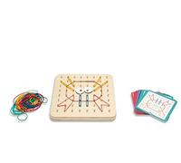 BS Toys Géoboard - Jouet Créatif pour Enfants Et Adultes - Créativité Illimitée avec Cartes D'Exemple - Développement des Compétences Motrices - Bois Fsc Écologique - Amusement Éducatif en Intérieur