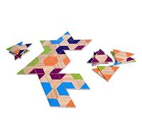 BS Toys Jeu De Dominos Triangles Colorés GA319 - Pensée Spatiale, Agilité Et Amusement pour Toute La Famille - Adapté À Partir De 4 Ans - 2-6 Joueurs