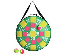 BS Toys Jeu de Fléchettes à Scratch - Cible Gonflable Sécurisée avec Velcro et Balles - Installation Facile en Intérieur/Extérieur - Comprend 3 Balles - Facile à Ranger - Enfants de 6 Ans et Plus