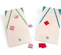 BS Toys Jeu de lancer Cornhole - En bois FSC - Pour enfants et famille - Jeu de lancer d'extérieur avec 6 sacs de lancer - Jeu d'adresse à partir de 6 ans