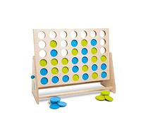 BS Toys Quatre dans une rangée XL jeu de plateau en bois 57 cm Bleu