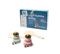 BS Toys Relais du Phare - Jeu D'Équilibre Coloré pour Les Enfants - Habileté Et Travail D'Équipe - Collecte des Pièces Et Construction De La Tour - A Partir De 3 Ans