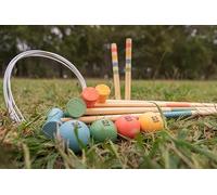 BS Toys - Set de Croquet en Bois - Frappez Les balles à Travers Les arceaux - 2-4 Joueurs - Dès 3 Ans