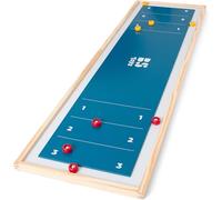 BS Toys Shuffleboard - Jeu de Plateau Coulissant en Bois FSC - Kit de Curling d'intérieur Amusant pour Enfants et Famille - Jeu de Curling de Table - Jeu d'adresse à partir de 6 Ans
