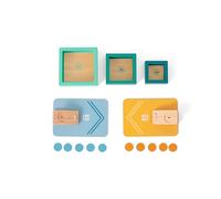 BS Toys Sling Game - Jeu en Bois avec 3 cibles, 2 lanceurs et 10 jetons