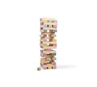 BS Toys - Tour Géante des Chiffres en Bois - Jeu d’équilibre éducatif avec 48 Blocs et dé - Développe la Coordination et la Concentration, Moyen
