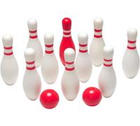 BS Toys Wooden Bowling - Jeu de quilles en bois pour enfants - Intérieur et extérieur