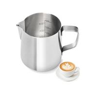 BS-VOG Pot à lait de 200 ml, en acier inoxydable, avec échelle de mesure pour machine à café, petit pot à lait pour la maison, barista, cappuccino, expresso, résistant à la rouille