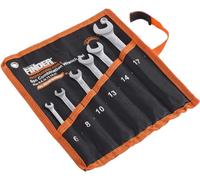 Bs192109D Combination Wrench Set,Open And Box End Metric Spanner Set,6Mm-17Mm,Set Of 6Pcs