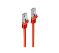 SHVP 75513-SLR - Câble patch plat U/FTP, 3m, câble brut Cat.7, rouge