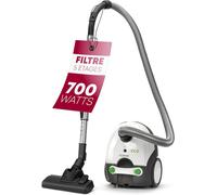 Bs9019Cb - Aspirateur Avec Sac - 700 Watts - Tube Télescopique En Acier Inoxydable - Micro Filtre - Blanc/Gris