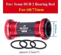 Bsa Dub Bb Guide Astronomique 68/73mm 28.99mm Mouvement Central Bsa68 Filetage Scellé 2 Roulement Pour Pédalier Sr-Am Vtt Vélo 3 Couleurs -Rouge