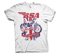 BSA Officiellement sous Licence Union Jack Hommes T-Shirt (Blanc), Large