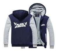 BSapp Hommes Sweat à Vestes，Black Sabbath Encapuchonné Sweat Imprimé Capuche Pull Décontracté À Manches Longues Zip Cardigan Veste Manteau，Sweat Zippé Homme Auto-Blue and Grey||M