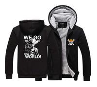 BSapp Hommes Sweat à Vestes,One Piece Encapuchonné Sweat Imprimé Capuche Pull Décontracté À Manches Longues Zip Cardigan Veste Manteau,Sweat Zippé Homme Auto-Black||L