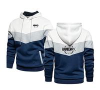BSapp Sweat À Capuche pour Hommes - Imprimé Rainbow Six Siege Manches Longues Pull Patchwork Chaud Décontracté Sweat À Capuche Couleur Contrastée Unisexe Sweat À Capuche De Travail -White||4XL